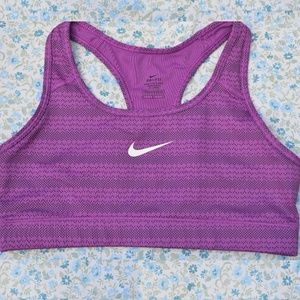 Nike Dri-Fit Sports Bra Bold Berry Dots Purple Med